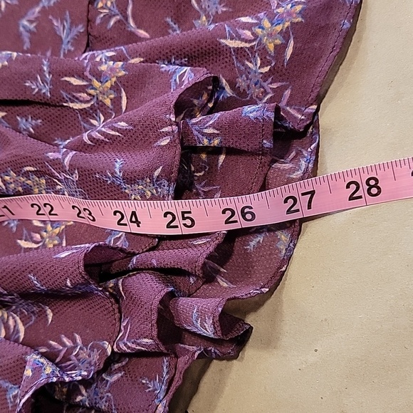 Free People Size L Purple Floral Off the Shoulder Mini Dress, Exc Used Condition - Picture 11 of 14